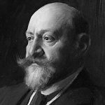 Porträtt Ernest Cassel. Tåg i Bergslagens tåg 9023 är döpt efter Ernest Cassel